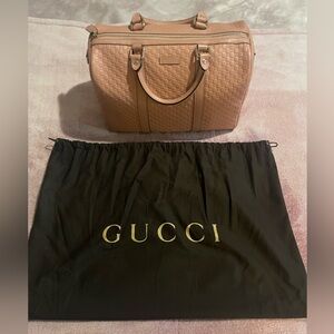 Authentic Pink Gucci Microguccisima Boston Bag